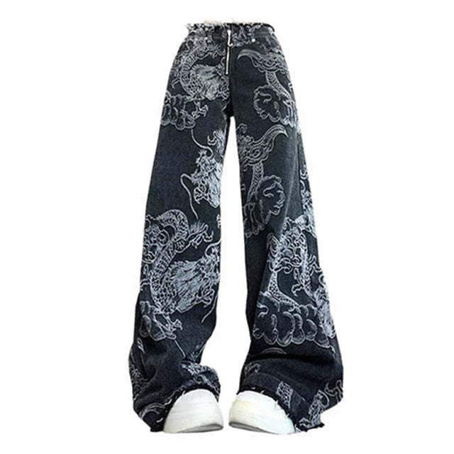 Dragon Print Pants