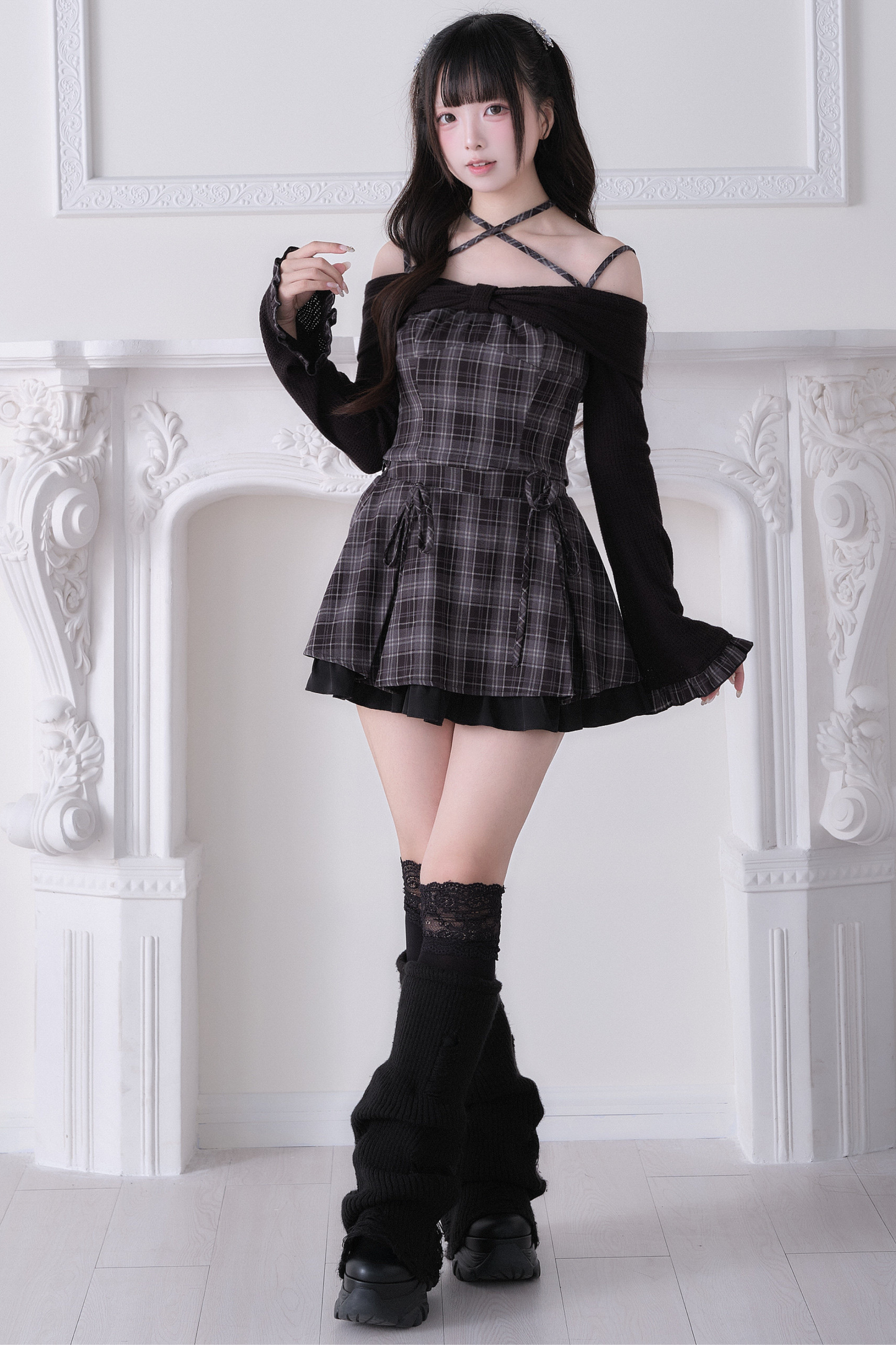 Checkered Sweet Top + Short Skirt