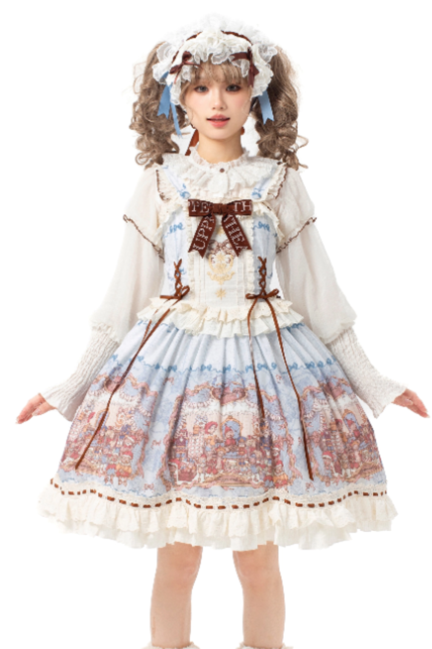 Retro Antique Lolita Jumper Skirt