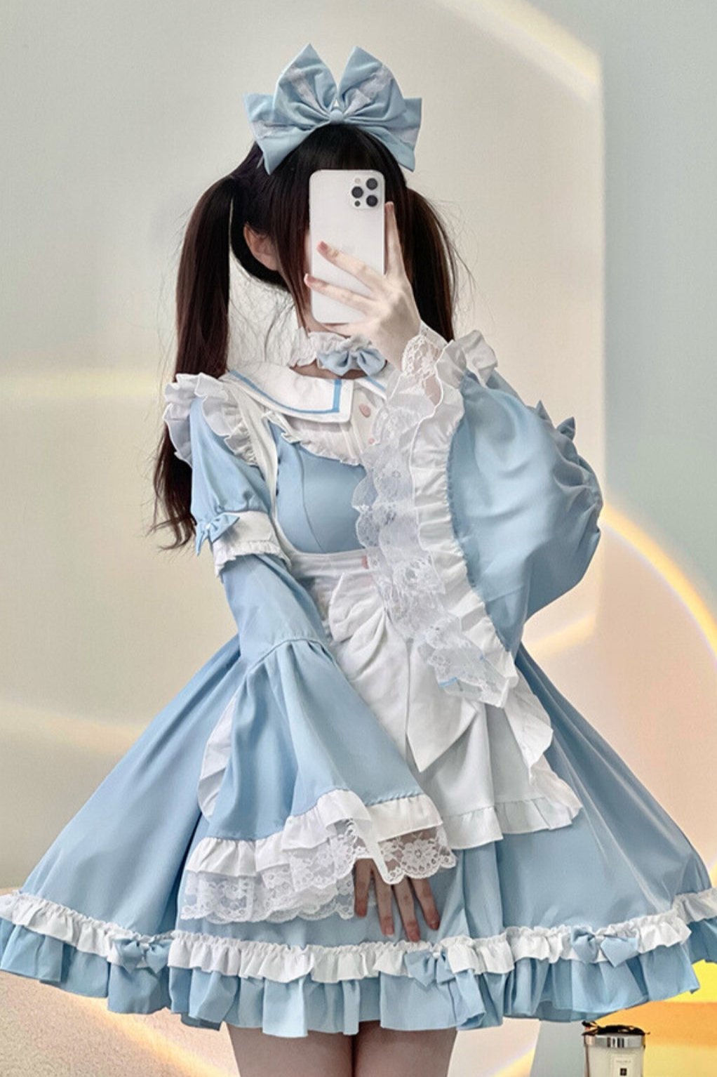 And Blue Lolita Maid Dress