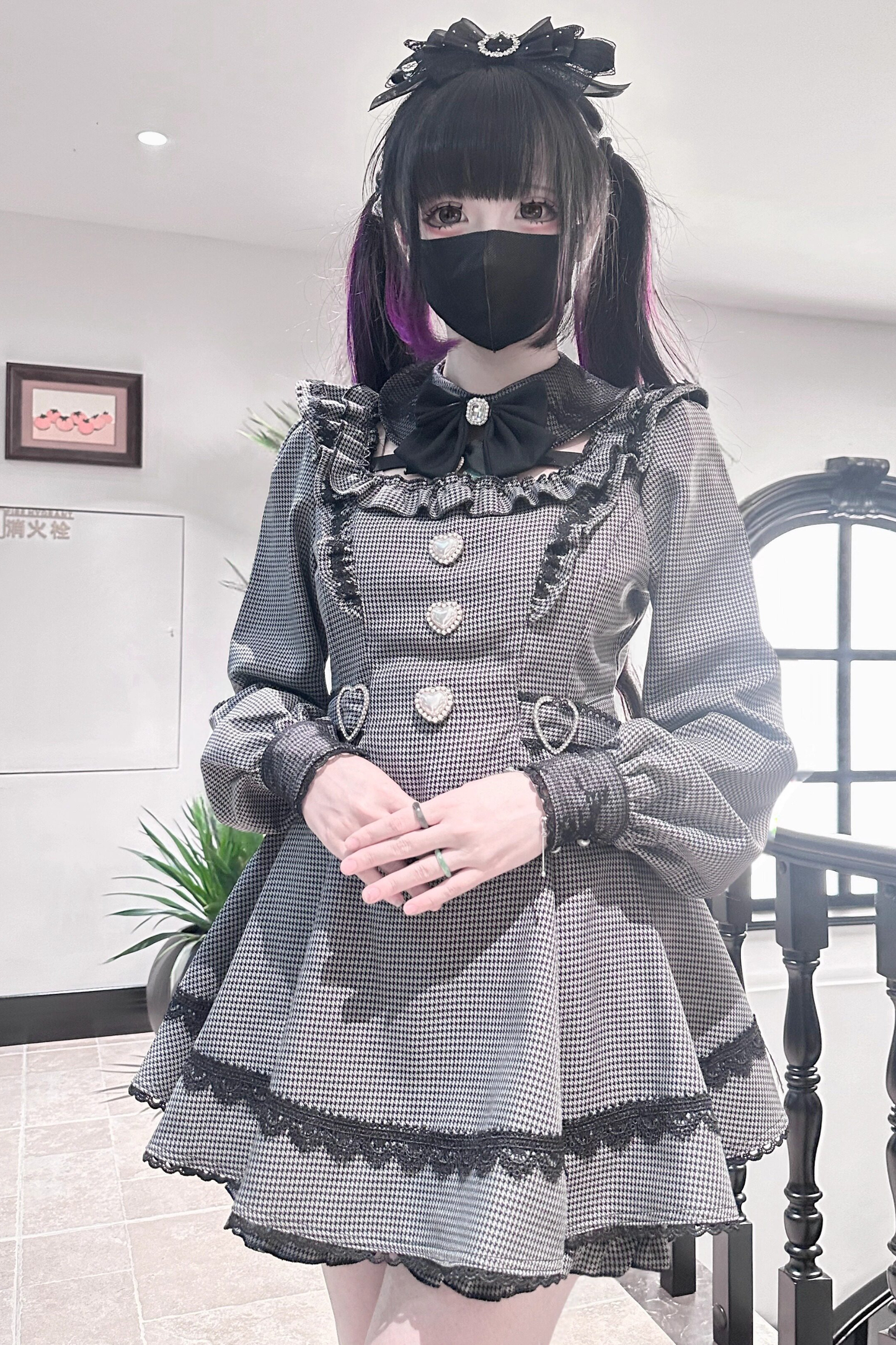 Plaid Dark Jirai Dress + Shorts