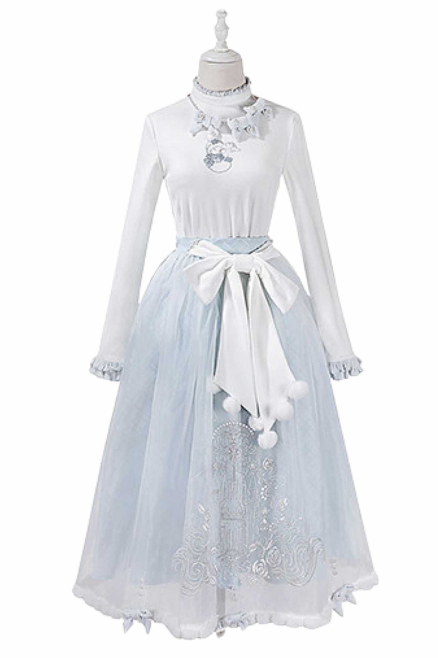 Clear Sky Lolita Coat + Tops + Skirt