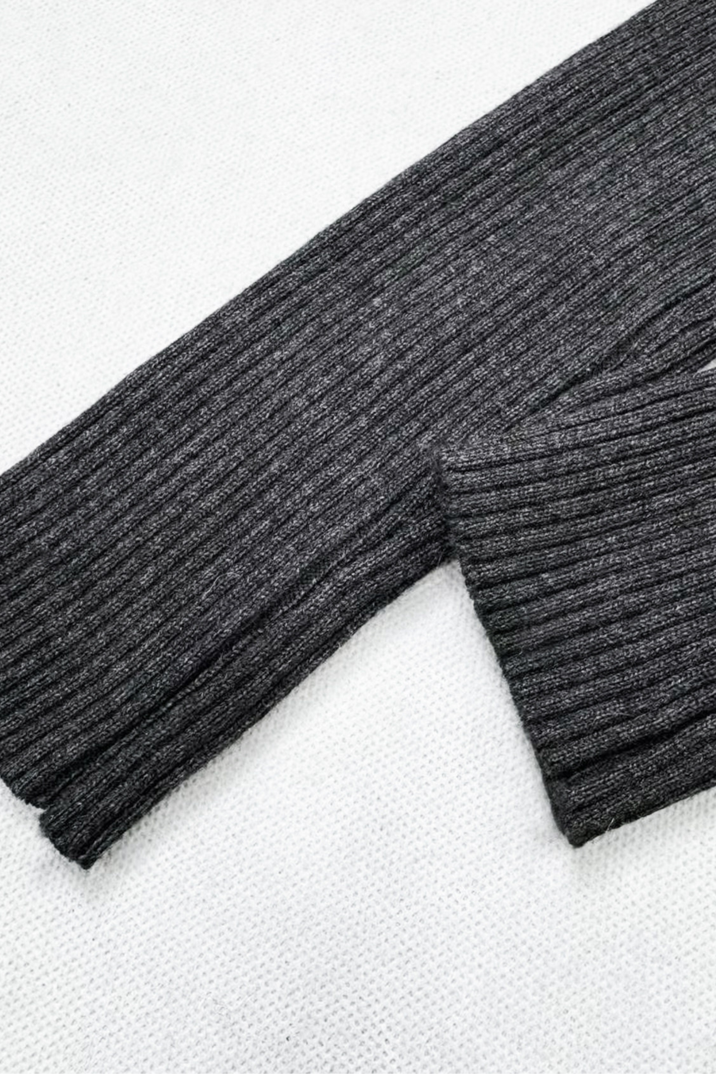 Dark Asymmetrical Turtleneck Top