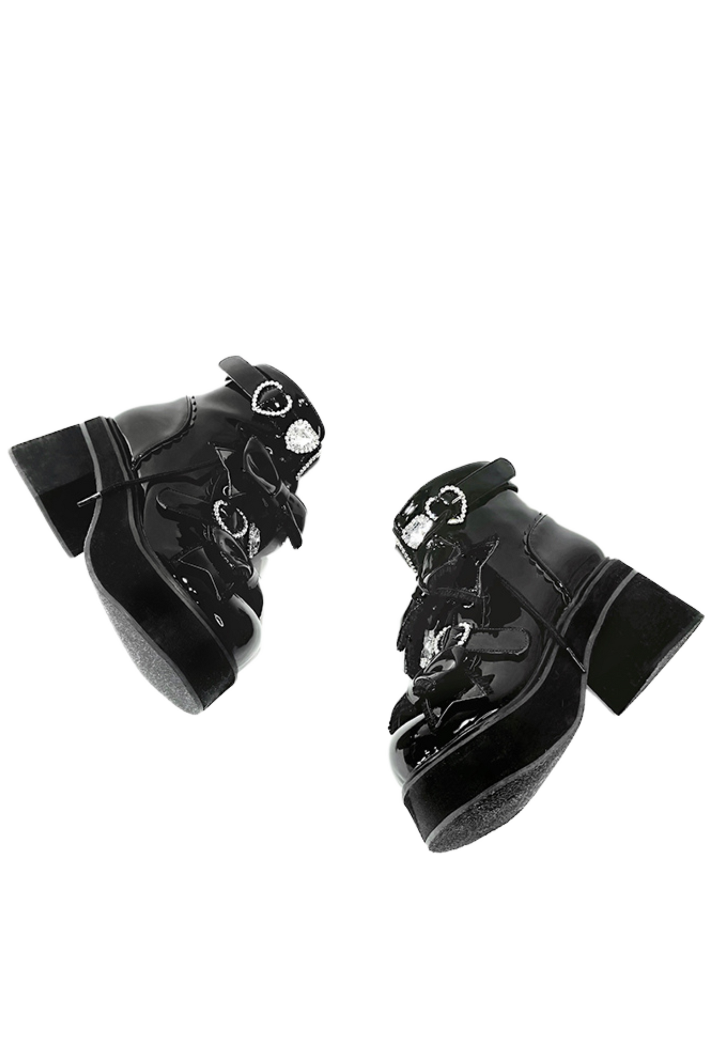 Love Stone Heart Ankle Boots