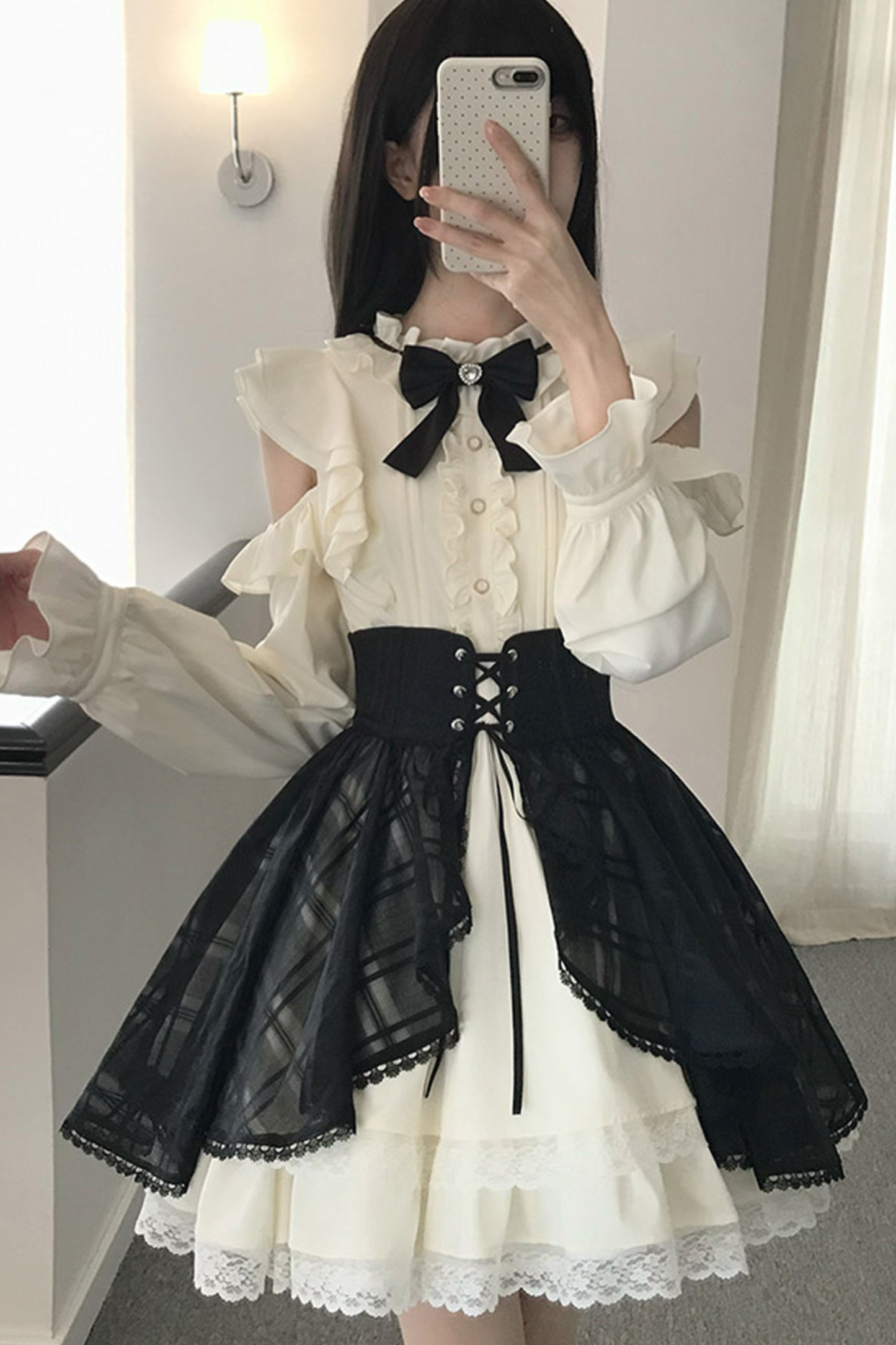 Off-shoulder Noble Dress + Skirt