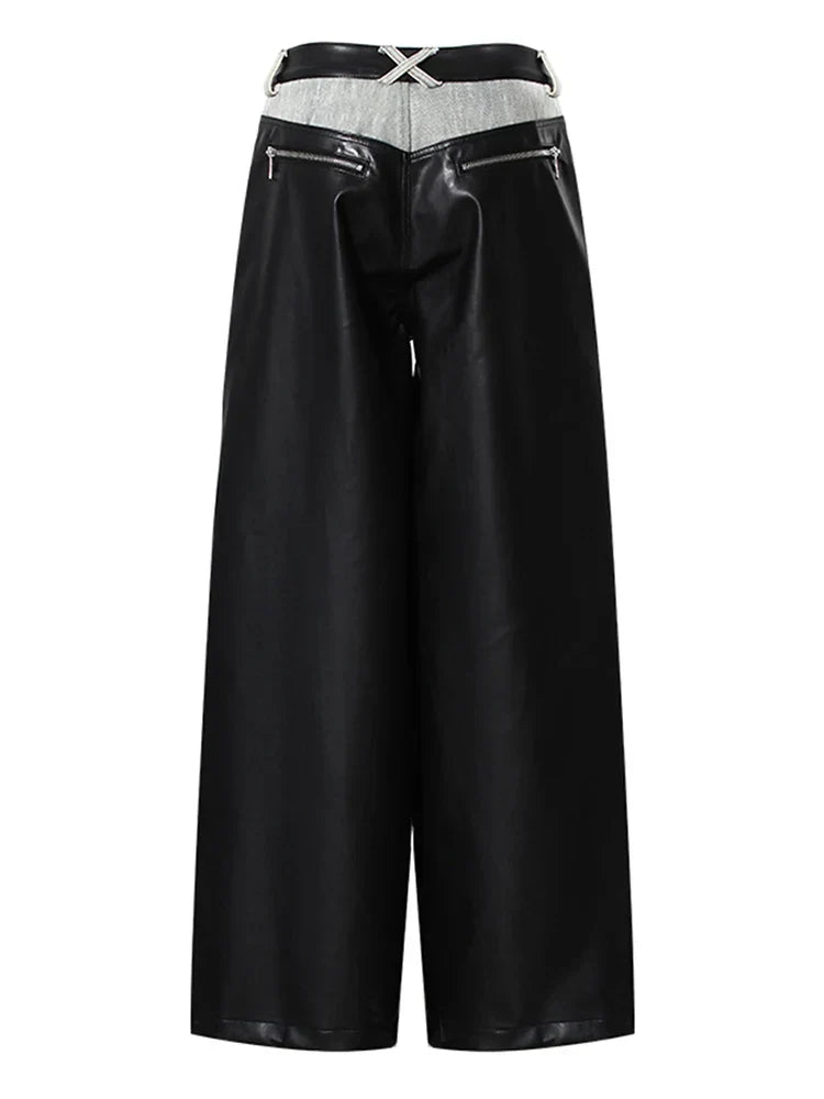Denim Wide Leg Pants Blue