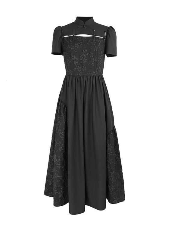 Retro Jacquard Volume Chinese-style Dress