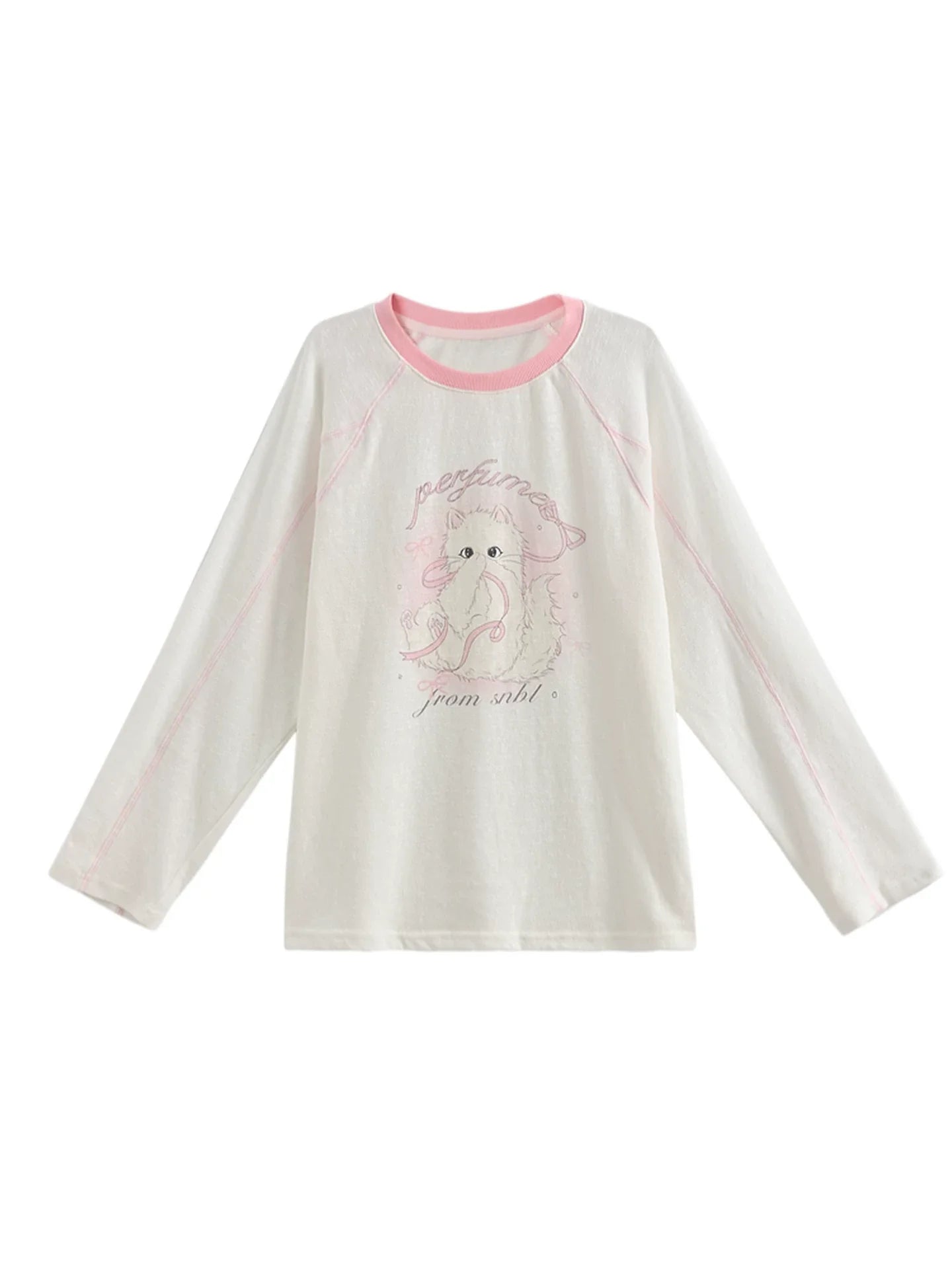 Sweet Cat Print Top