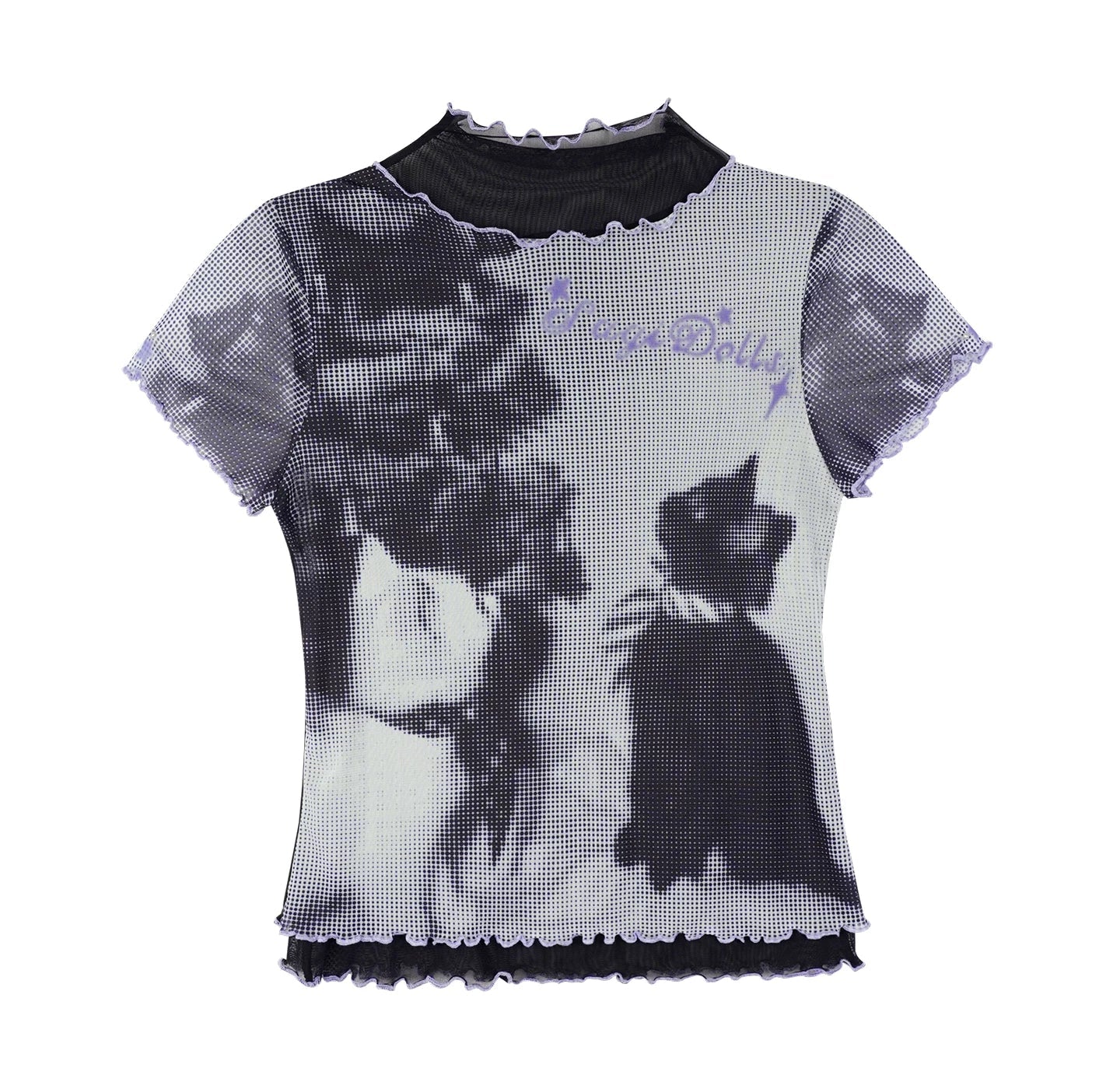 Retro Double Layer Mesh Top