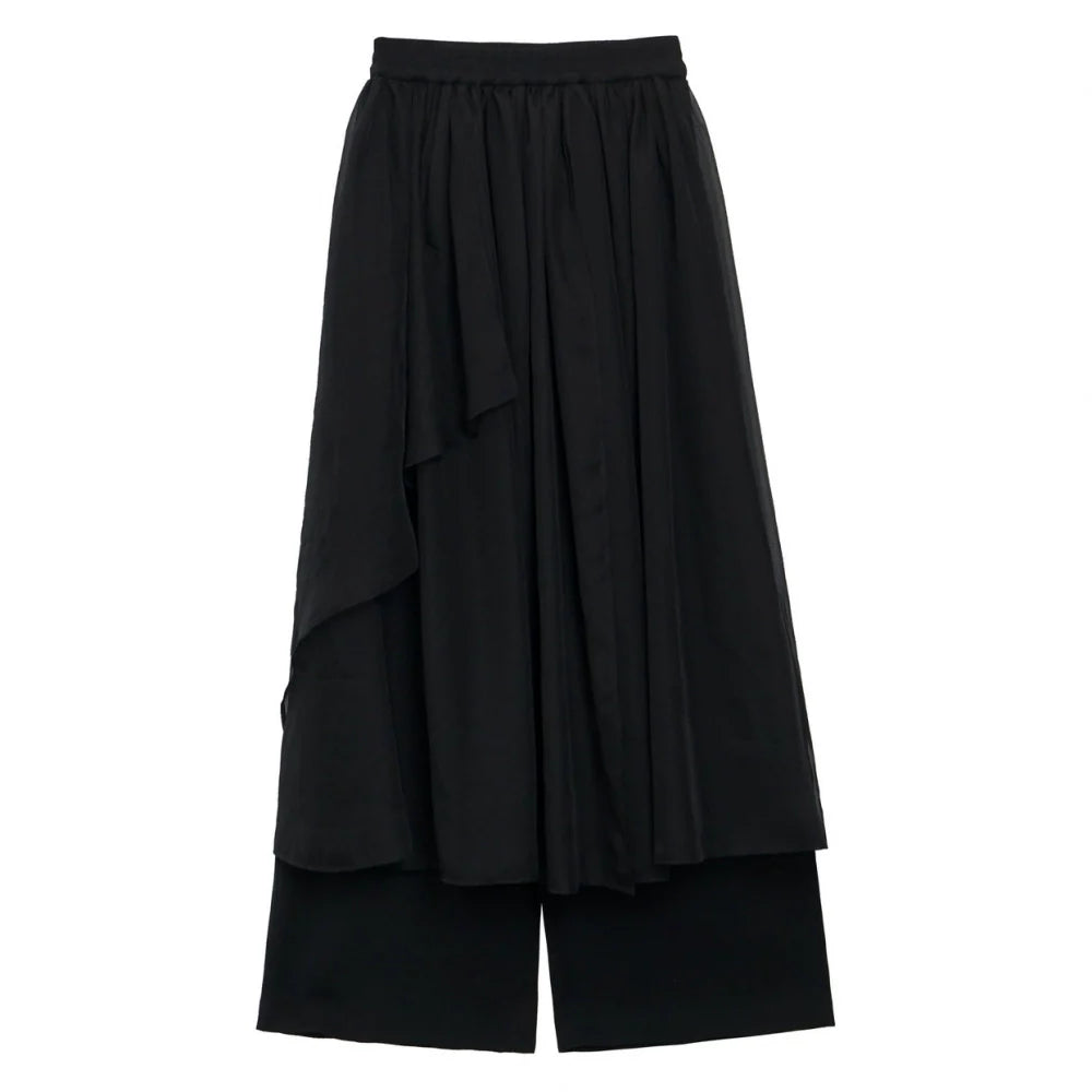 Chinese-style Top + Chiffon Pants + Corset