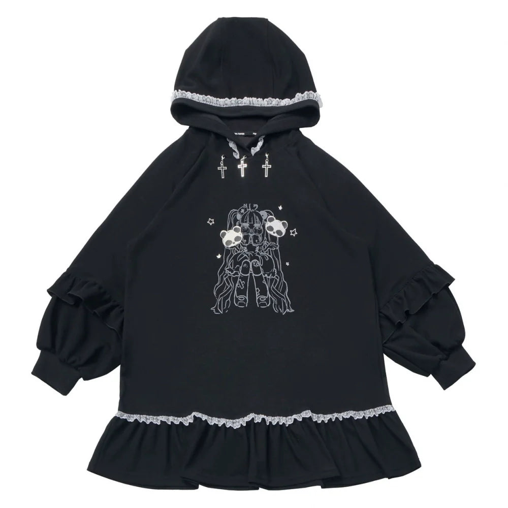 Big Swing Shirt Design Top + Hooded Dress + Long Culottes