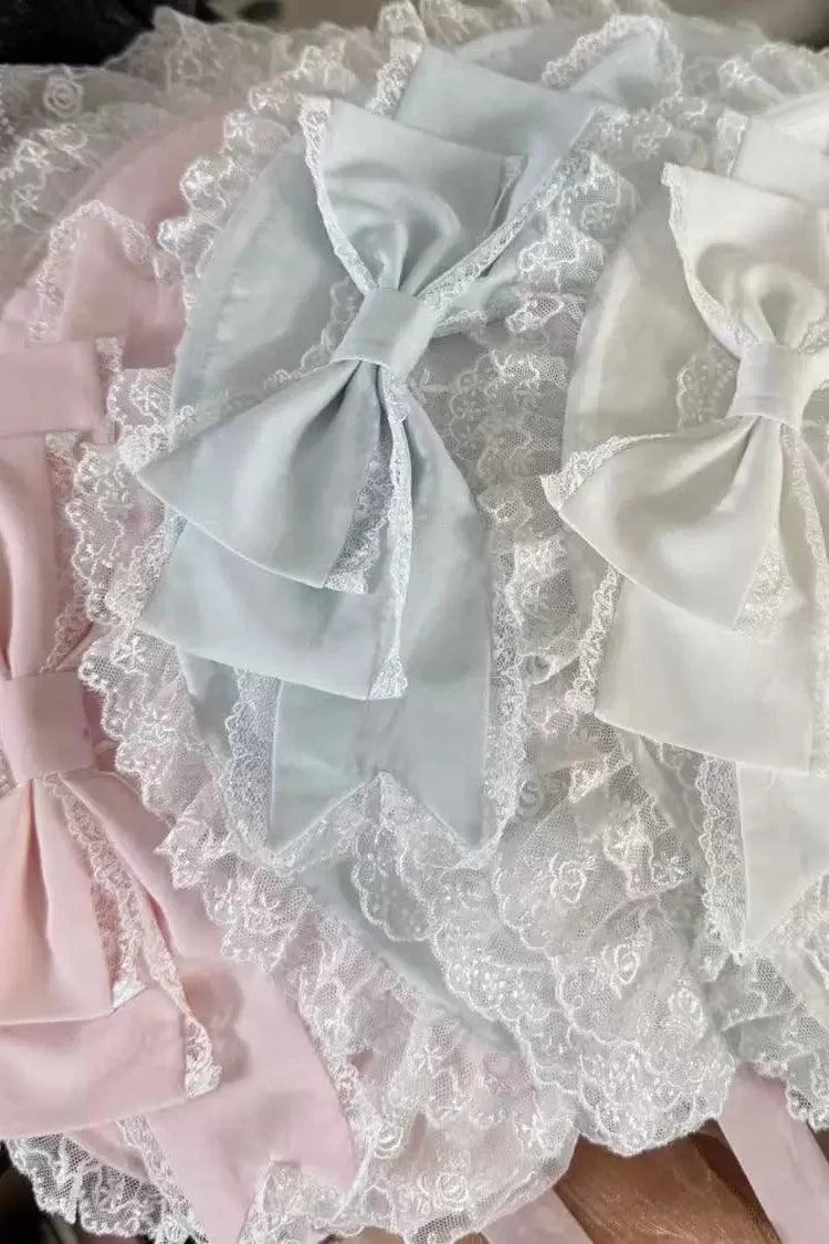 Sweetheart Ruffle Ribbon Lolita Dress + Bnt + Necklace + Princess Sleeve