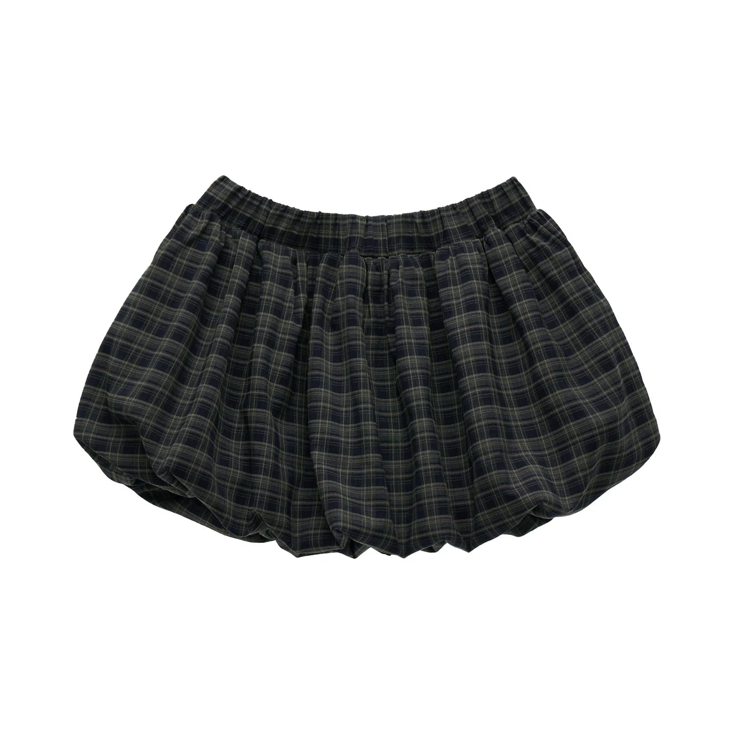 Plaid Lace-up Top + Skirt