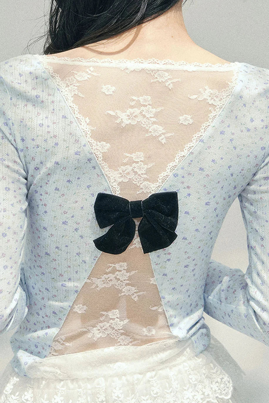 Back Lace Ribbon Garden Top