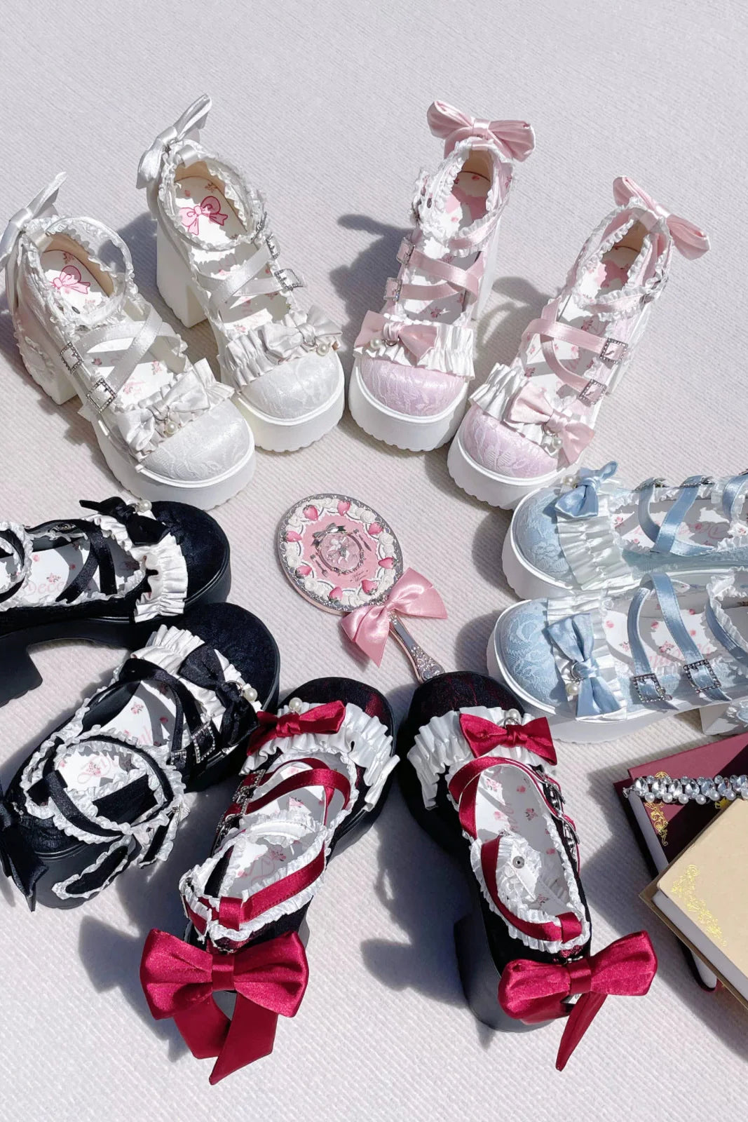 Dream Ribbon Lace Mary Jane Shoes