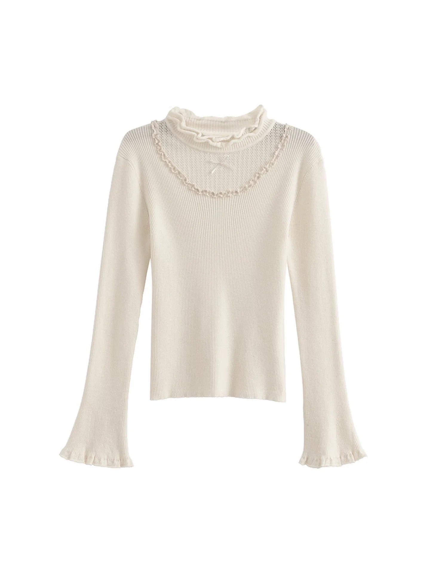 Lace Trim Ribbon Top