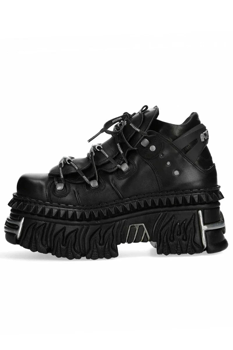 Fire Design Metal Platform Shoes