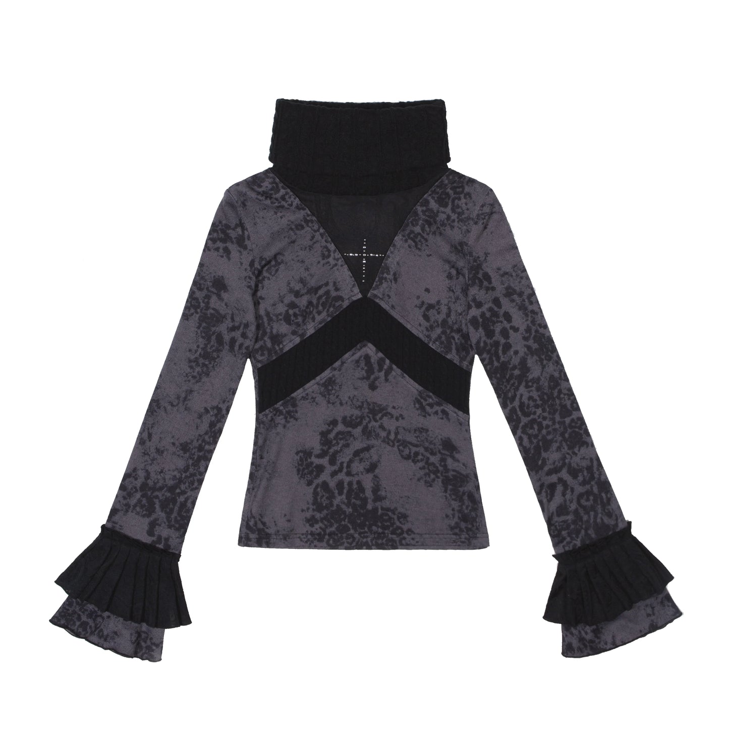 Punk Color Block Knit Top