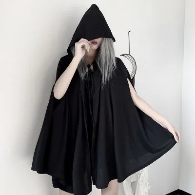 Gothic Hooded Cape Black