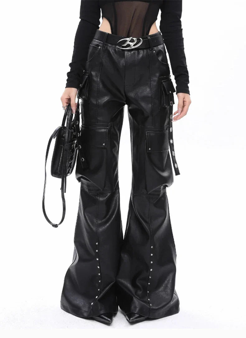 Leather Baggy Pants