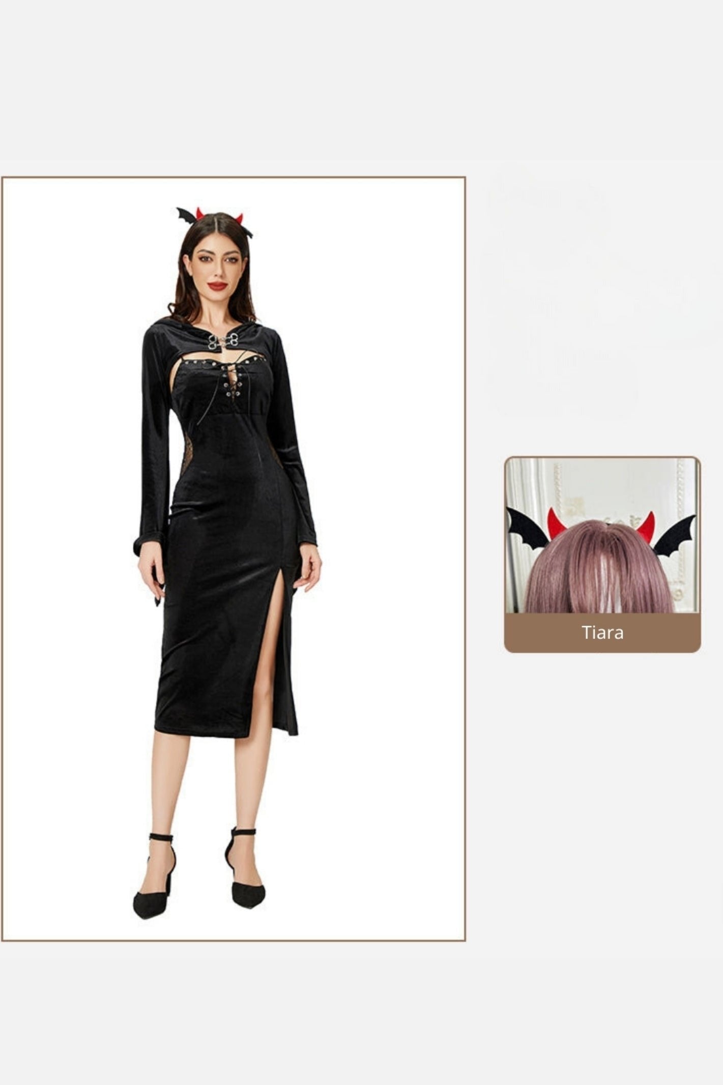 Gothic Witch Slit Cheongsam Dress