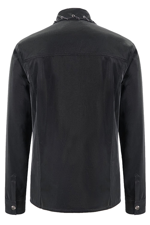 Black Rock Drawstring Punk Blouse