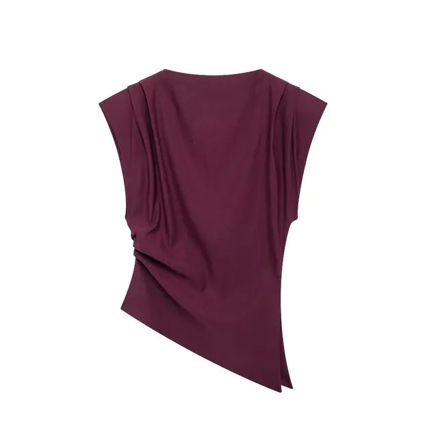 Sleeveless Top Brown