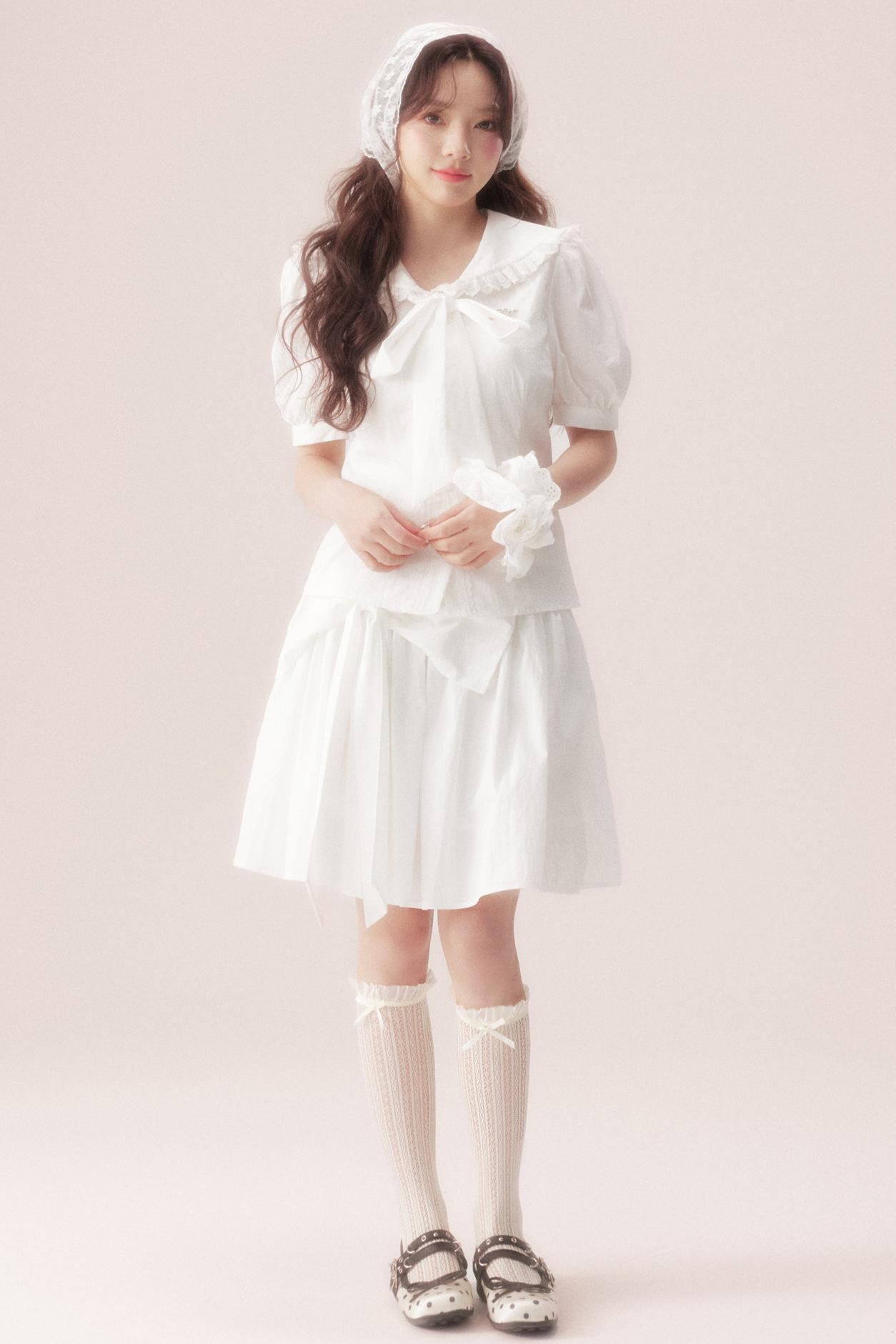 Sea Salt Bow Tie Shirt + Skirt