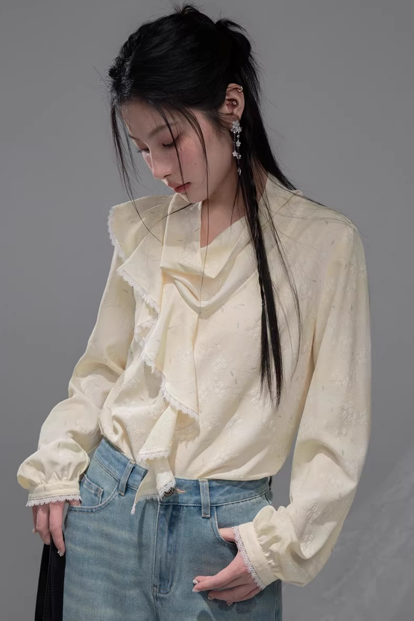 Lemon Yellow Ruffle Blouse
