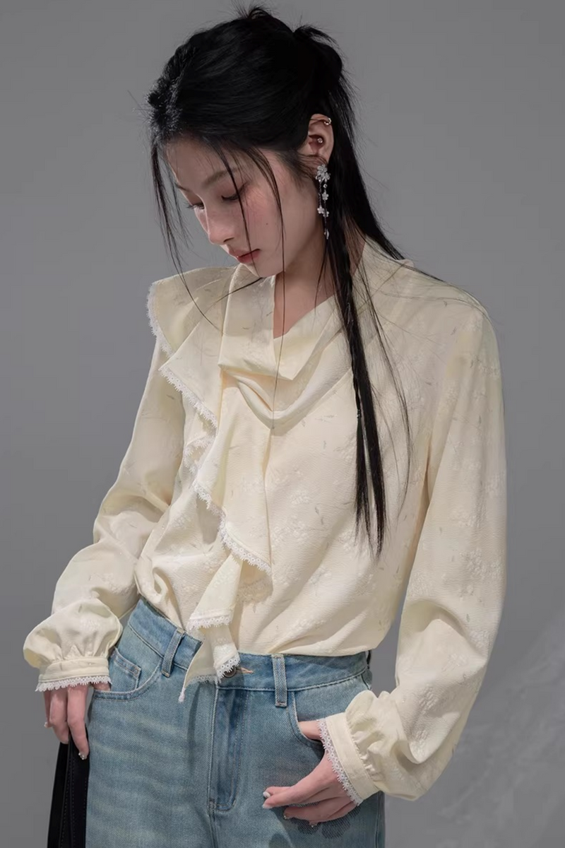 Lemon Yellow Ruffle Blouse