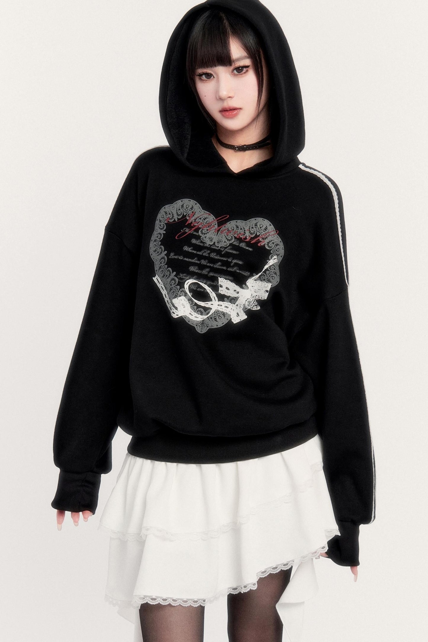 Sporty Hooded Top + Skirt