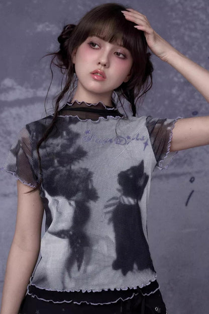 Retro Double Layer Mesh Top