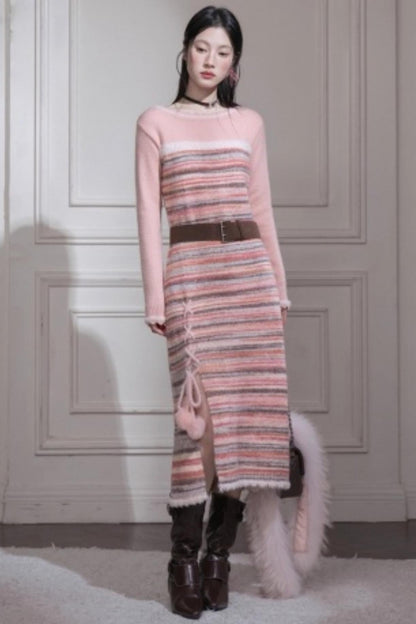 Emotional Gradient Border Dress