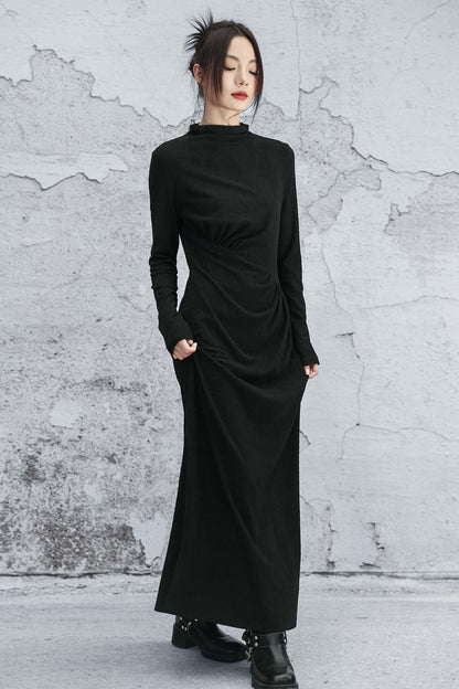Black Knit Mode Dress