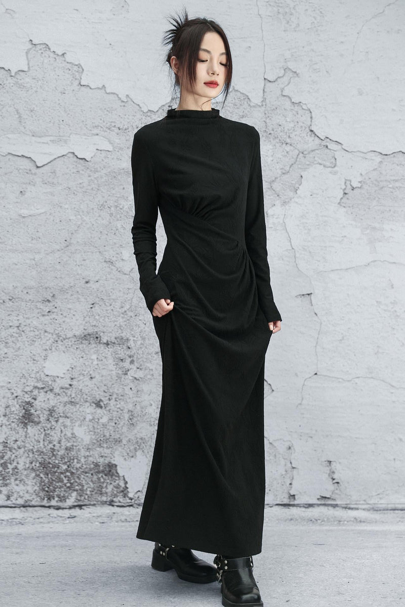 Black Knit Mode Dress