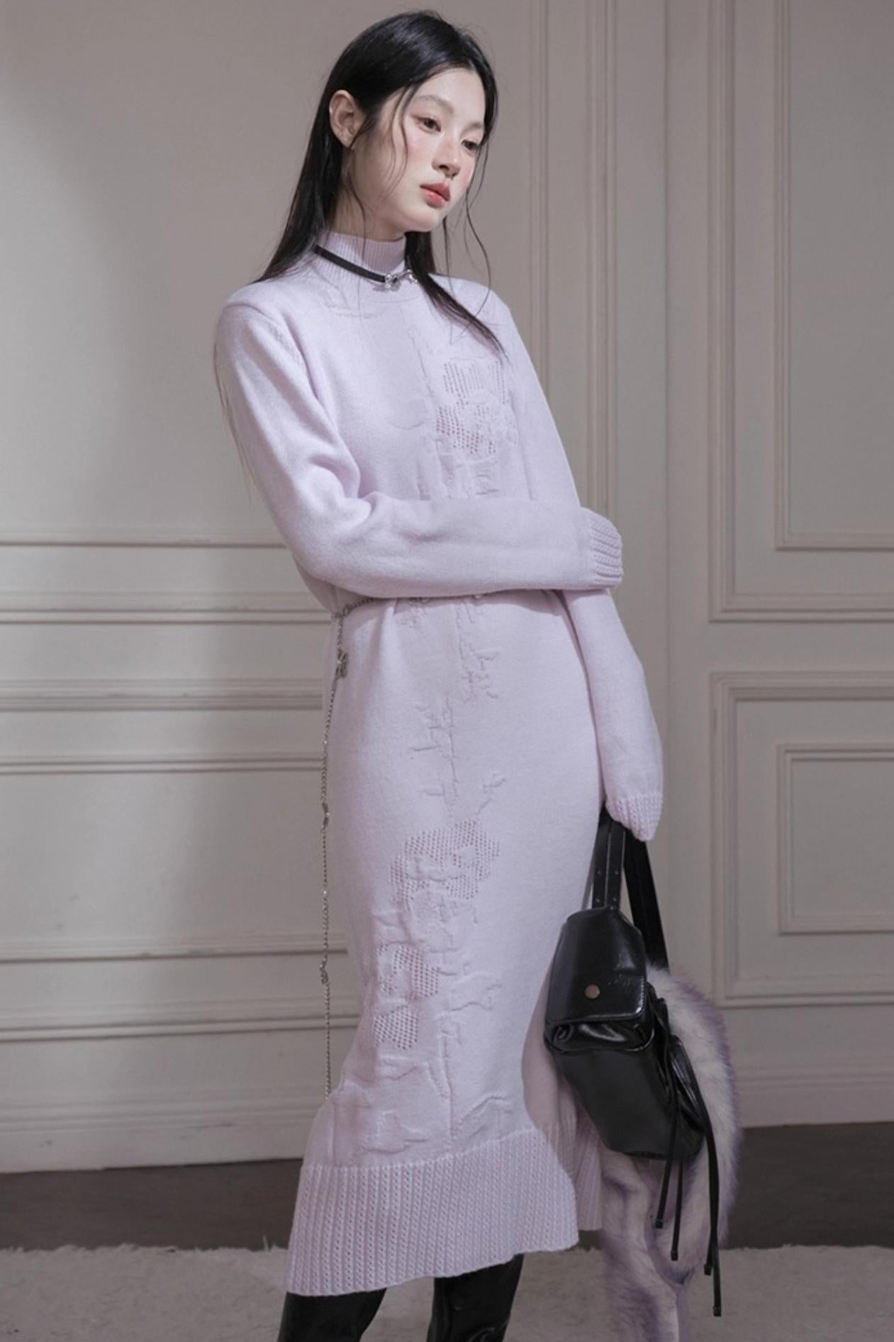 Turtleneck Knit Dress
