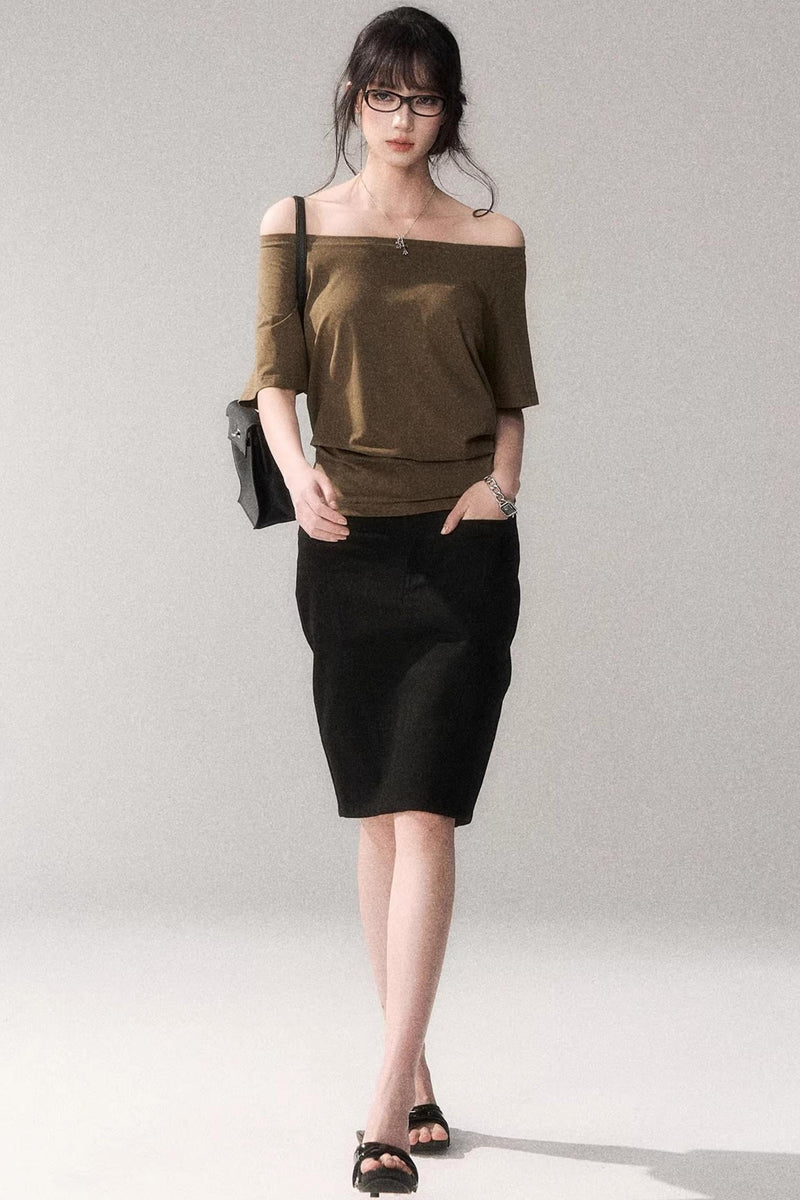 Off-shoulder Summer T-shirt