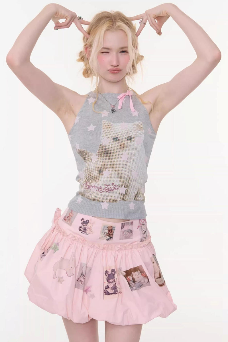 Rabbit Cat Sleeveless Top