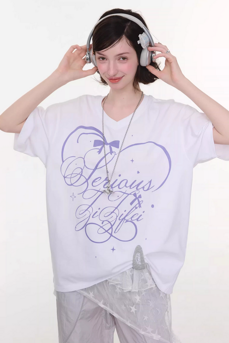 Star Falling V-neck Top
