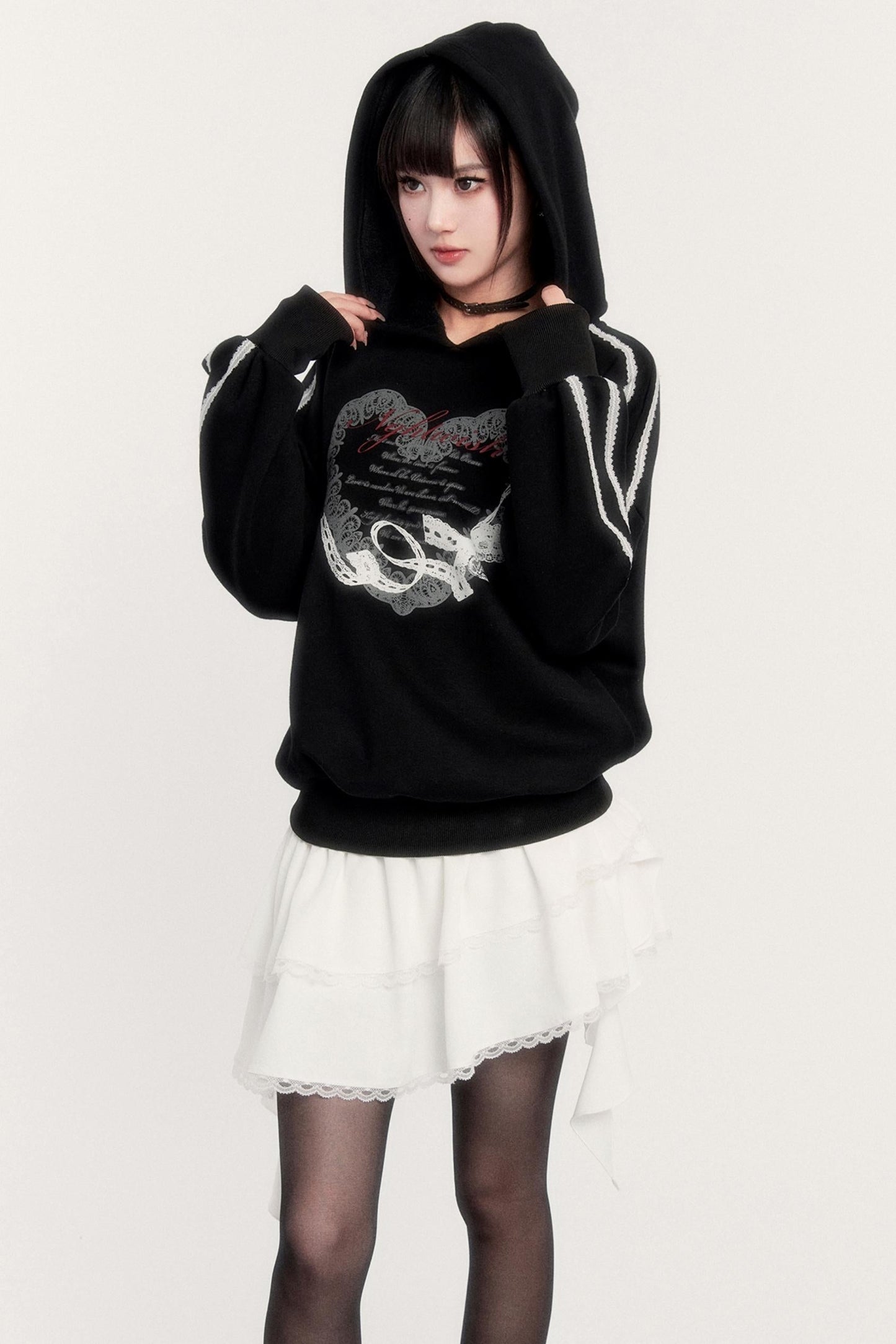 Sporty Hooded Top + Skirt