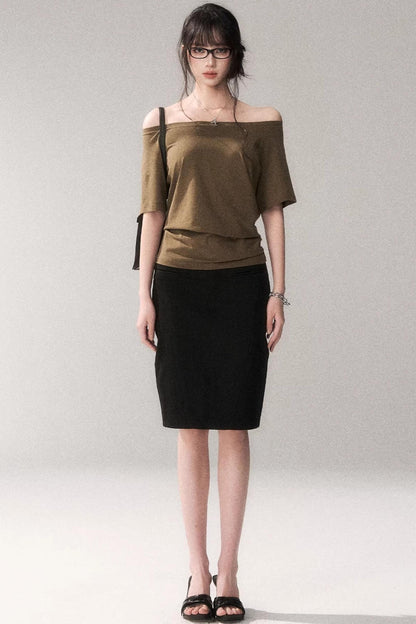 Off-shoulder Summer T-shirt