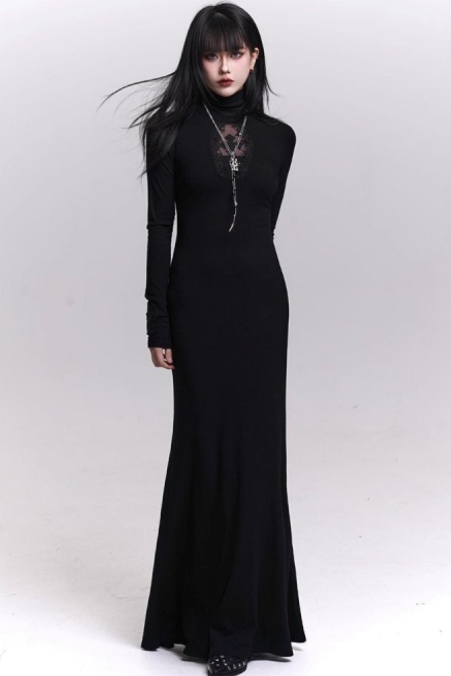 Dark Gothic Black Dress