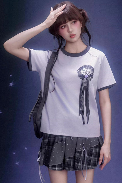 Purple Ribbon Blouse