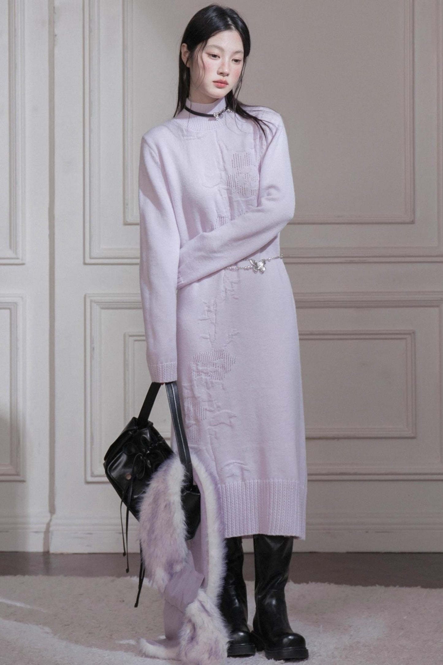 Turtleneck Knit Dress