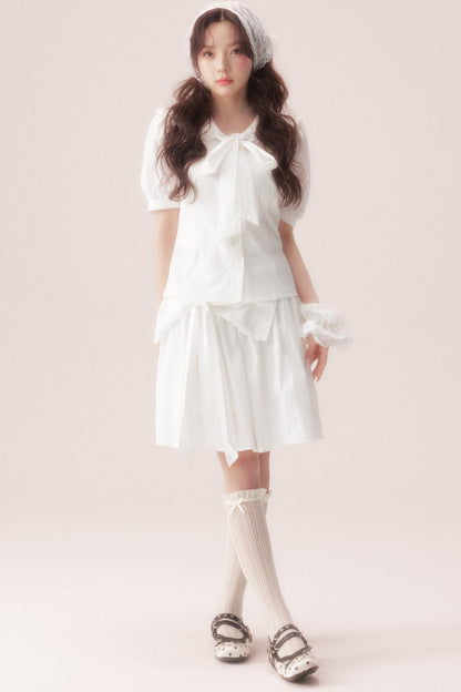 Sea Salt Bow Tie Shirt + Skirt