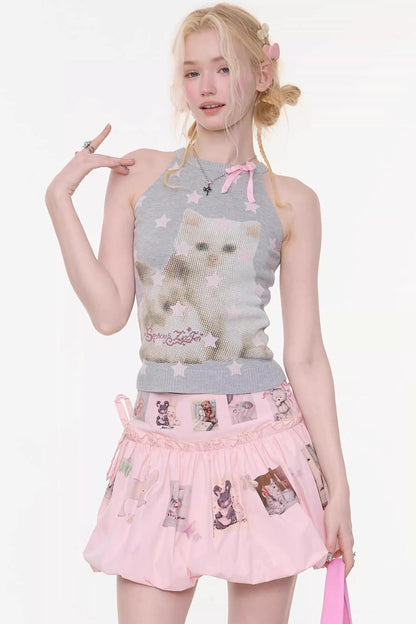 Rabbit Cat Sleeveless Top