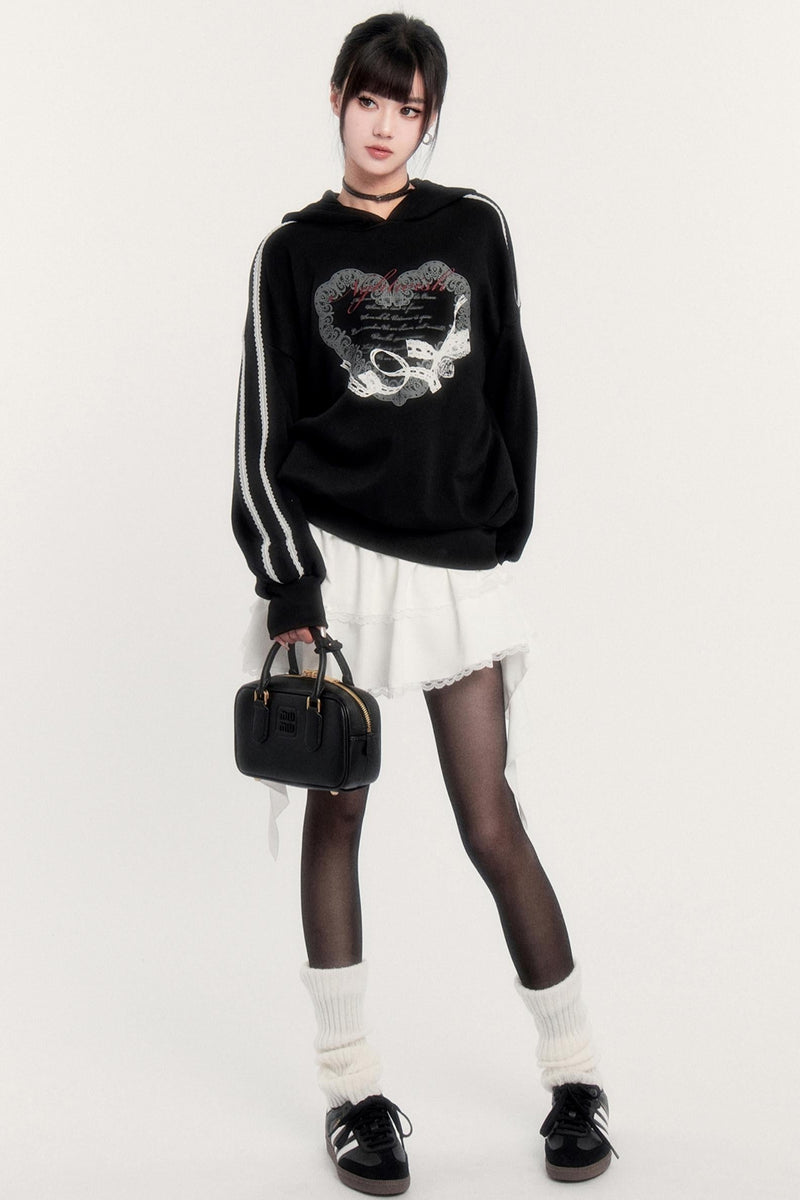 Sporty Hooded Top + Skirt