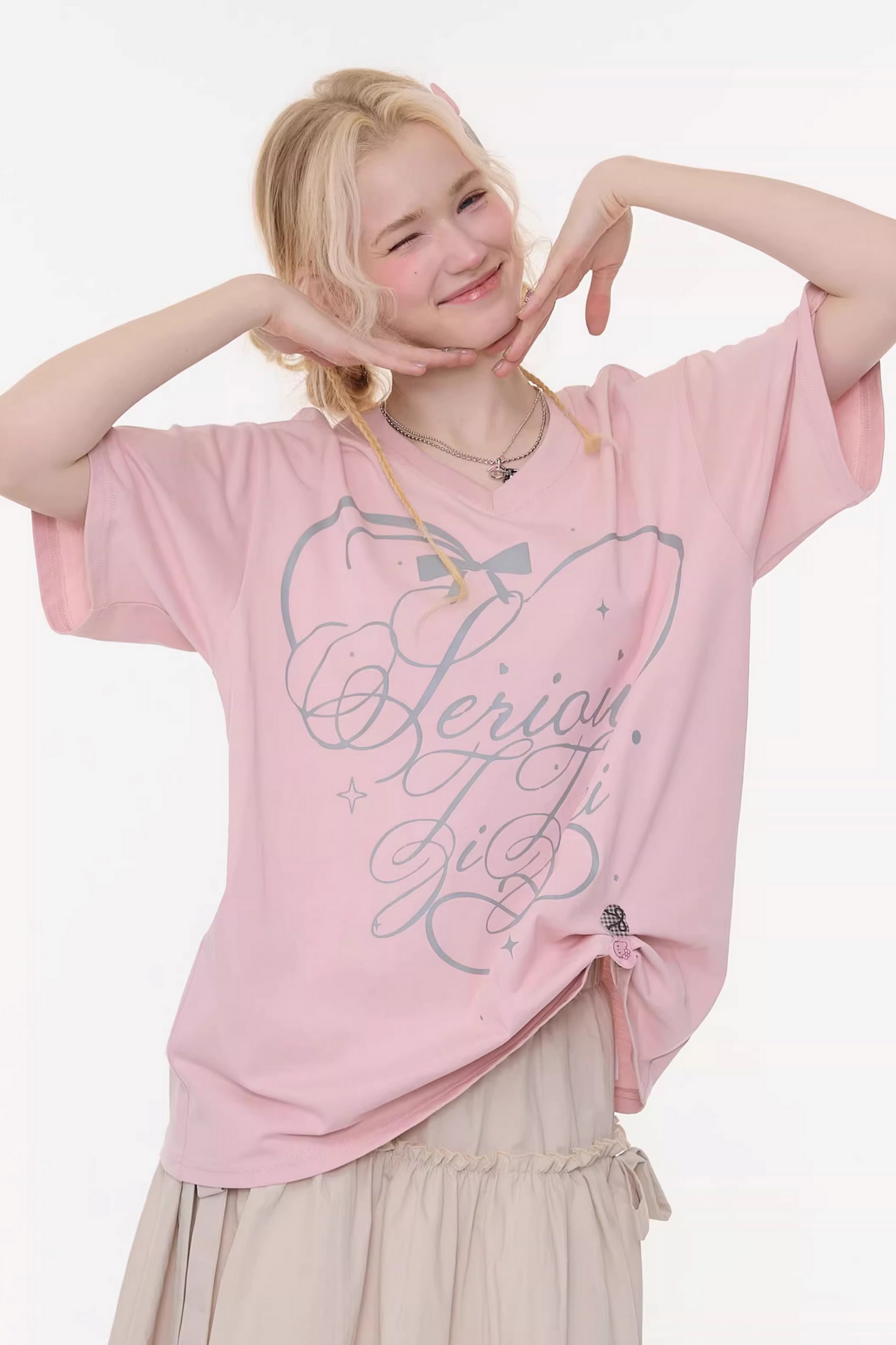 Star Falling V-neck Top
