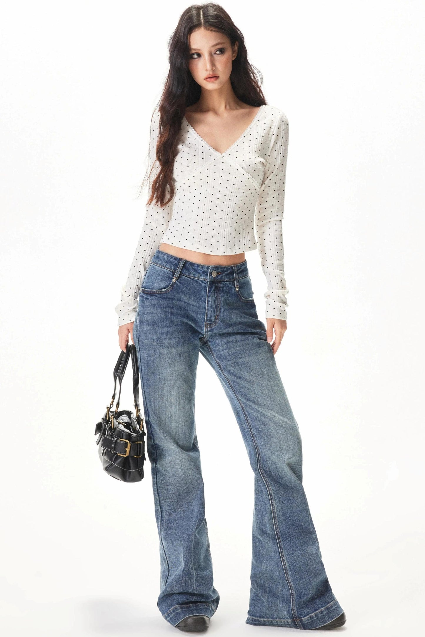 Vertical Striped Knit Top