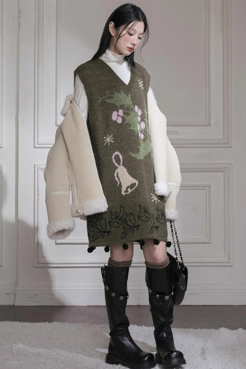 Dark Green Knit Vest